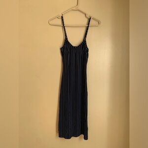 A BYER slip dress y2k pinstripes mini dress made in the usa vintage